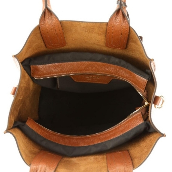 🆕️ Roberto Cavalli Vitello Cognac leather Tote - Picture 3 of 10